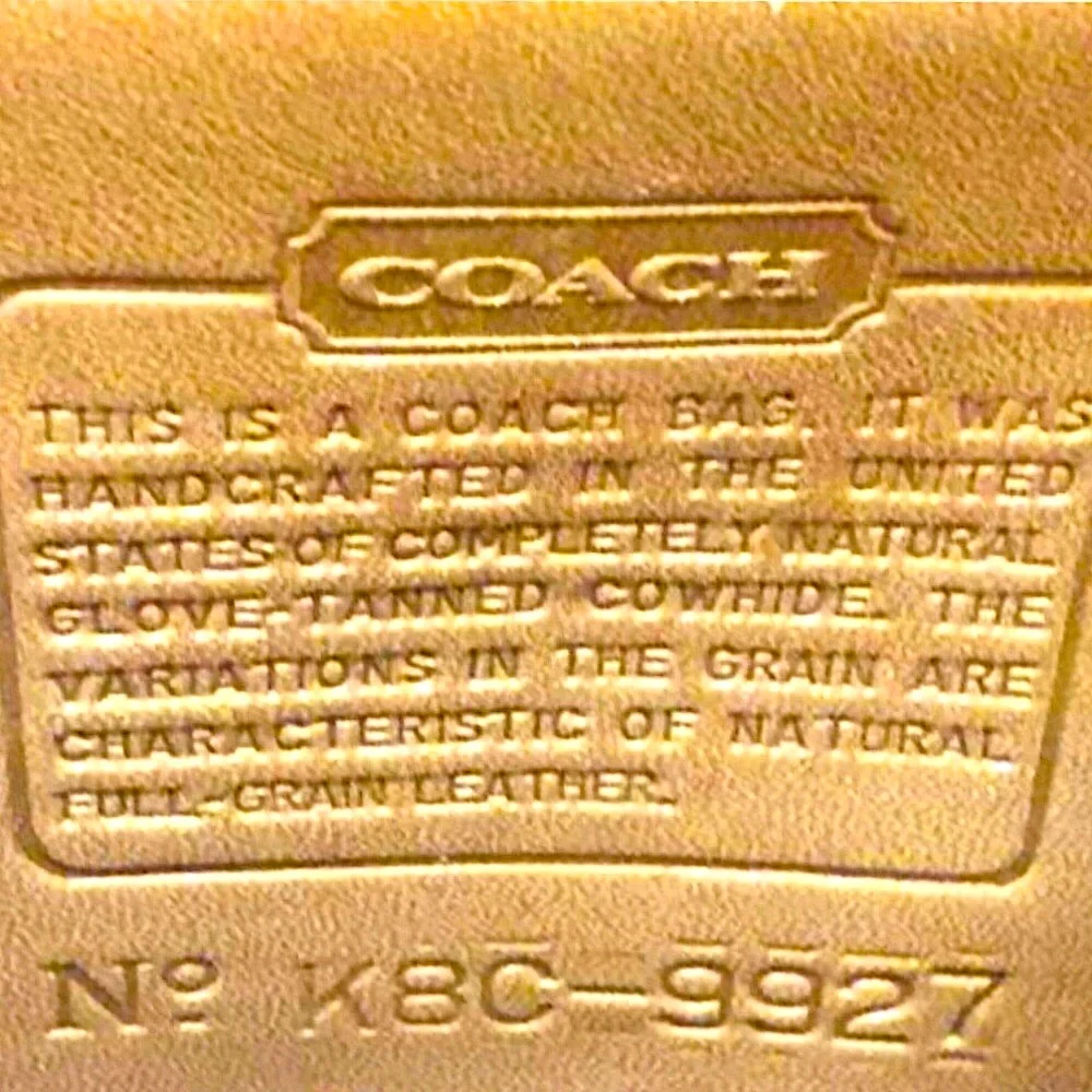 Vintage COACH WILLIS Camel Glove Tanned Leather Turn Lock Crossbody Bag 9927 USA - Picture 9 of 15